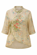 Spring Orchid Embroidered Top