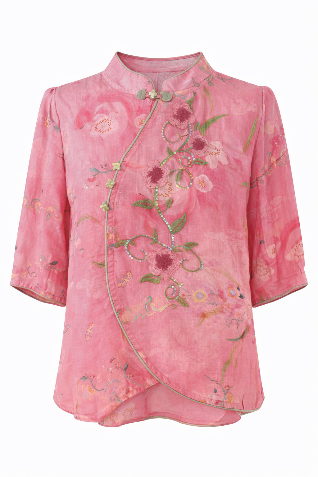 Yulan Floral Wrap Top