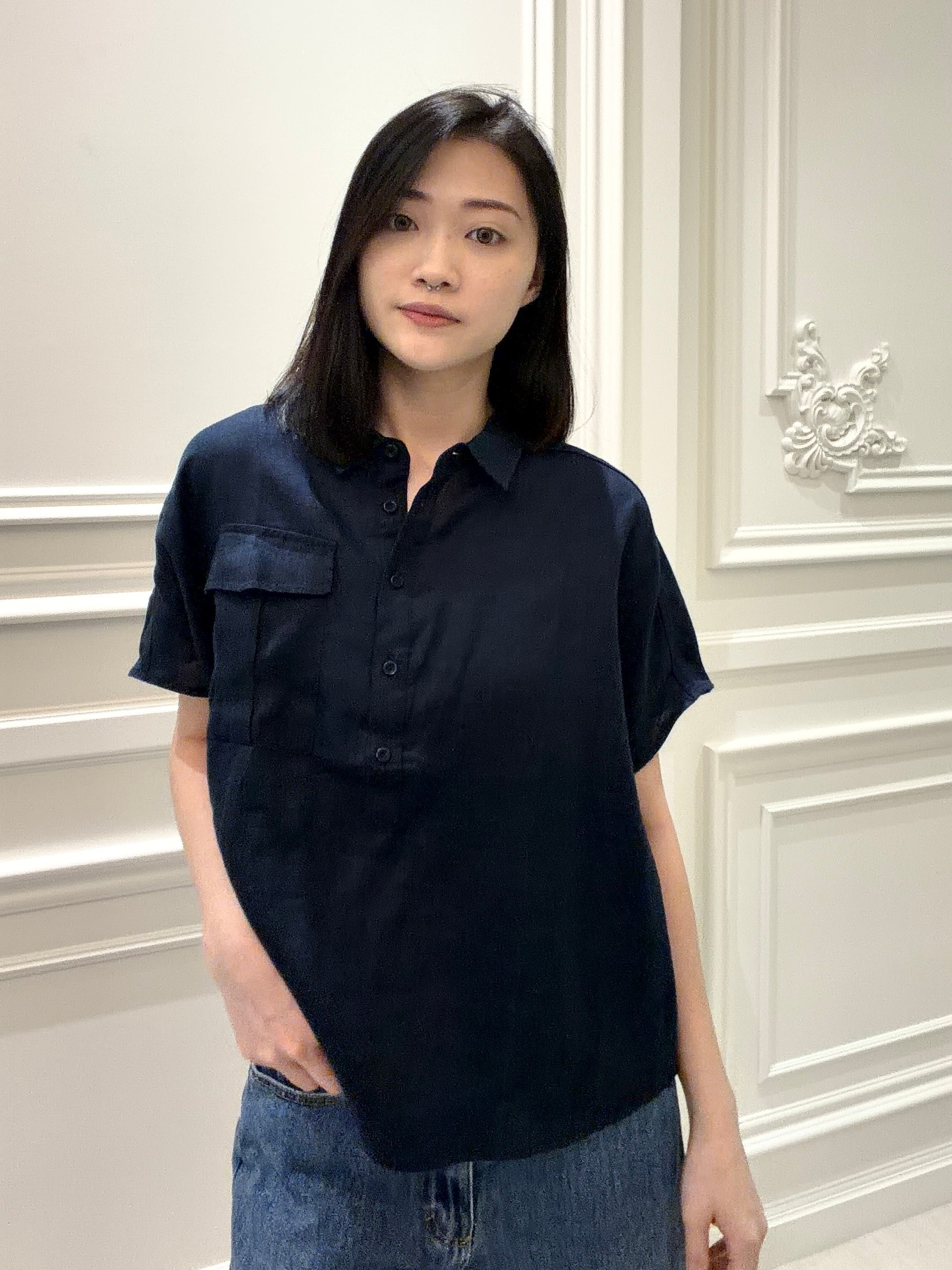 Pocket Linen Top