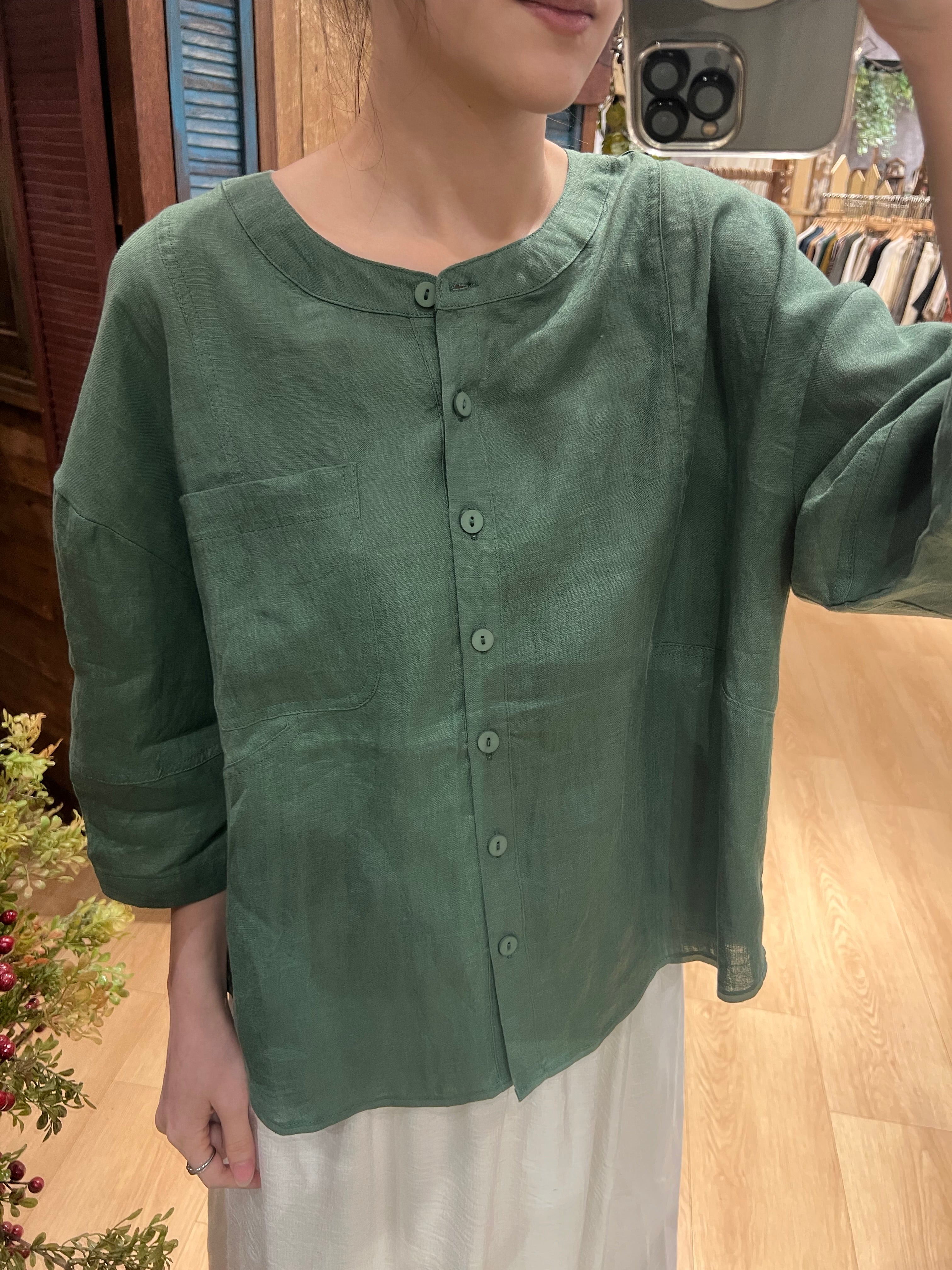 Mori Pocket Linen Top