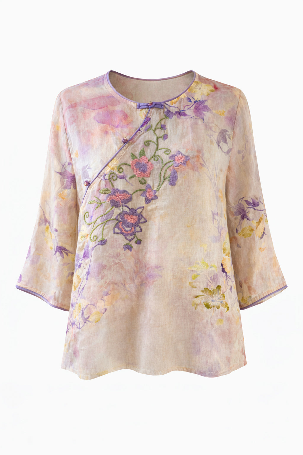 Spring Garden Embroidery Top