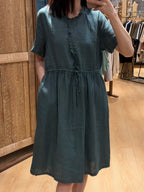 Rosette Tie-Waist Dress