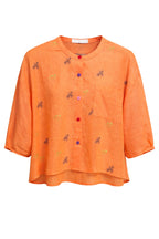 Summer Orchard Linen Top