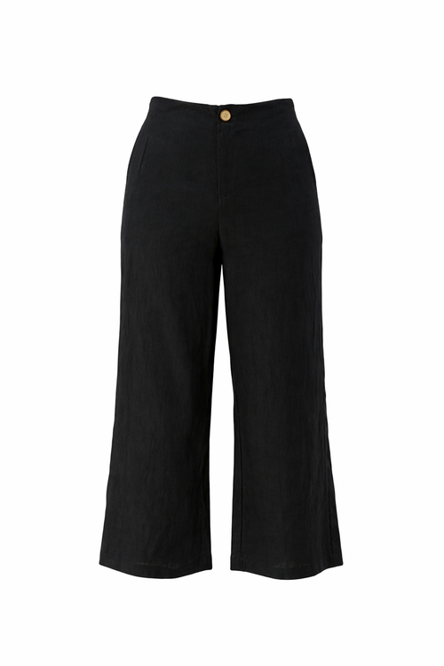 Minimal Linen Culotte Trousers