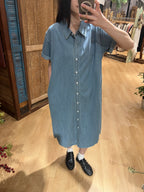 Easy Button Denim Dress