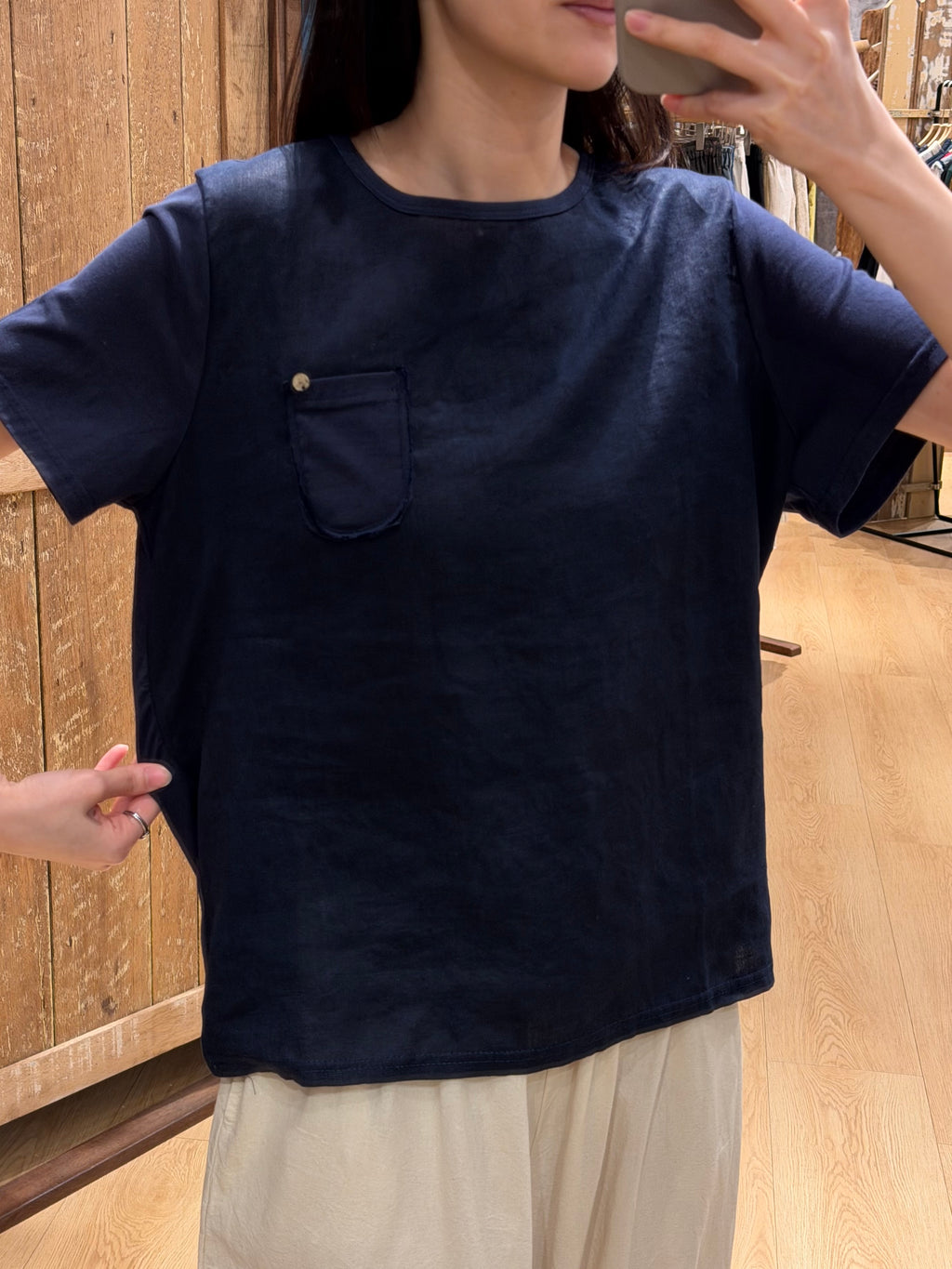 Dual Fabric Pocket Tee