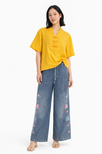 Radiant Knot Linen Top