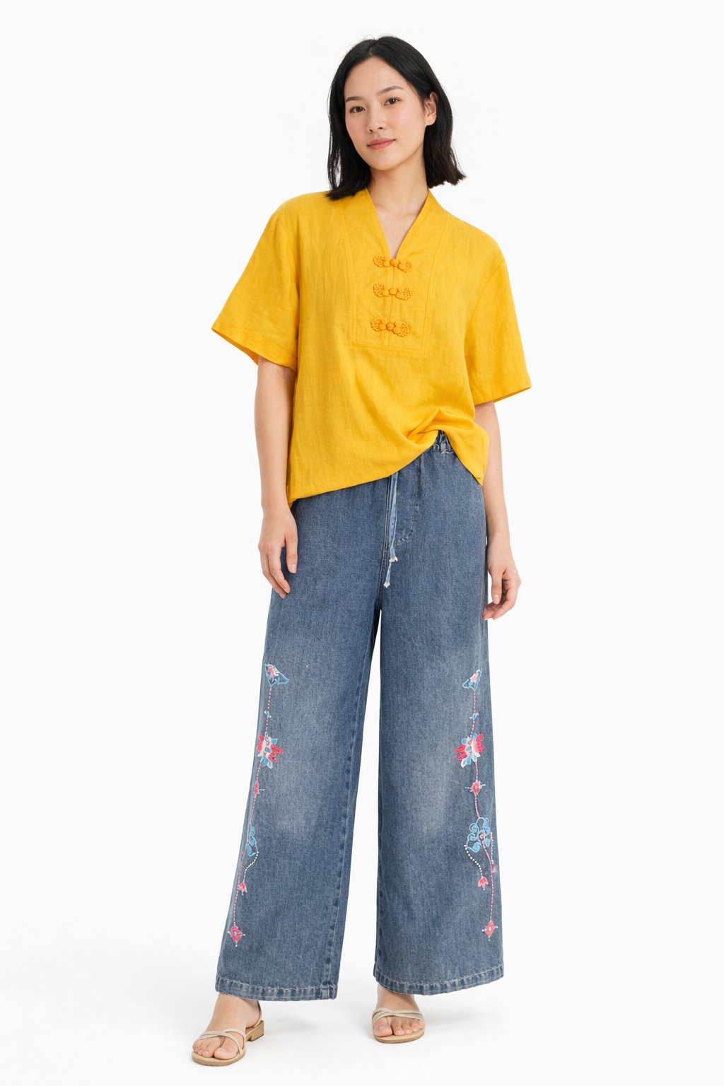 Radiant Knot Linen Top