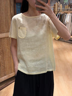 Dual Fabric Pocket Tee