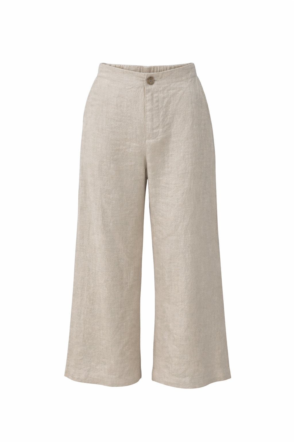 Minimal Linen Culotte Trousers