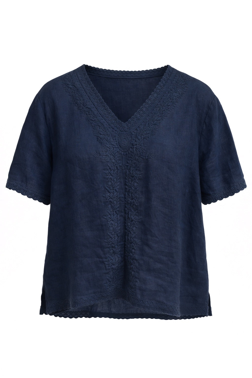Aurelia V-Neck Linen Top