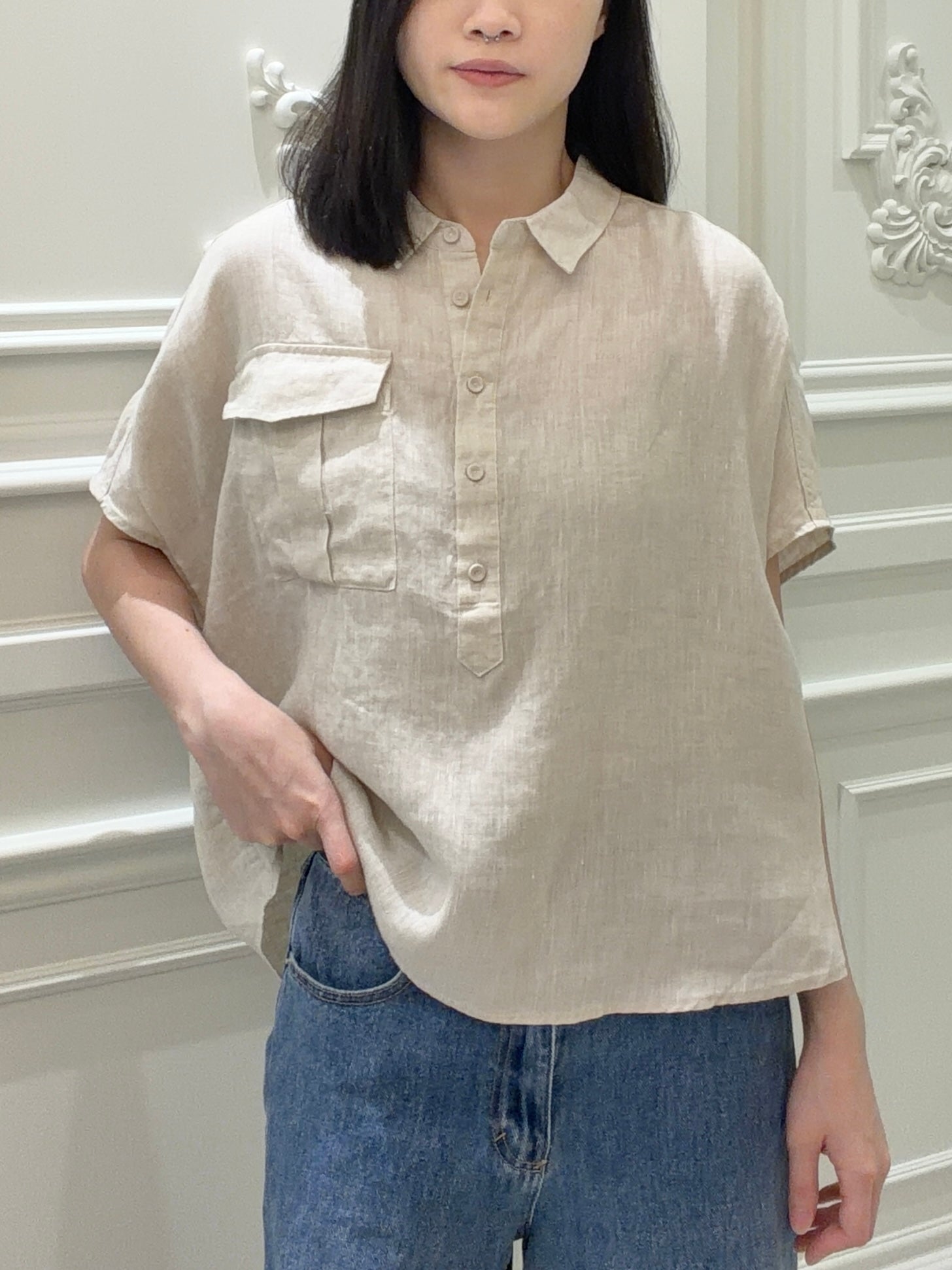 Pocket Linen Top