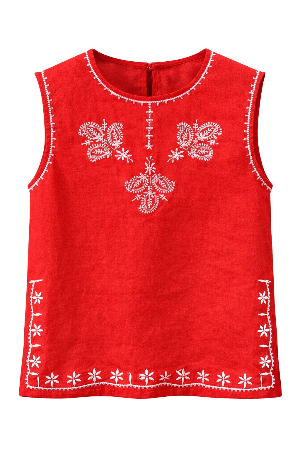 Sleeveless Embroidery Top
