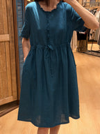 Rosette Tie-Waist Dress