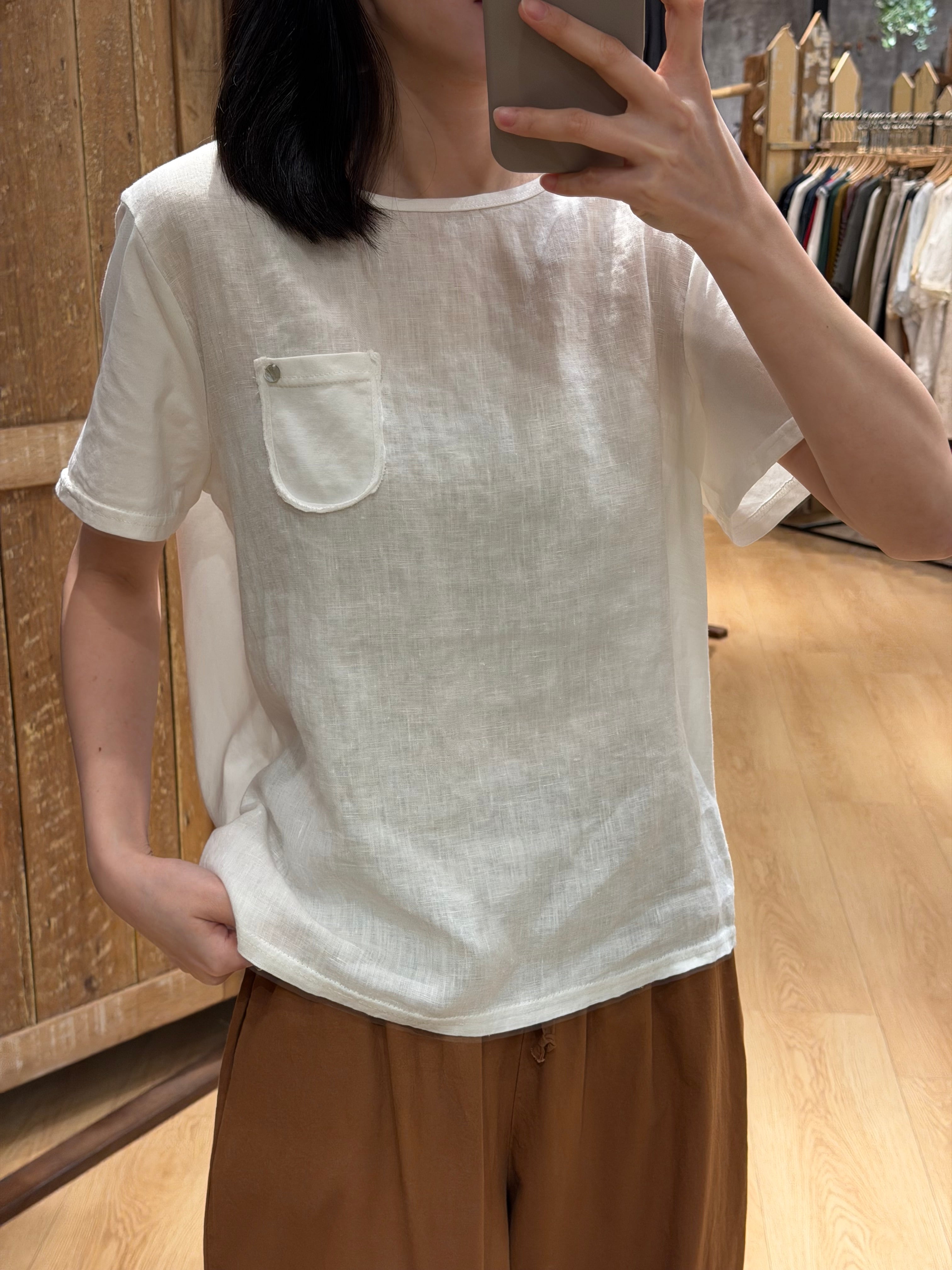 Dual Fabric Pocket Tee