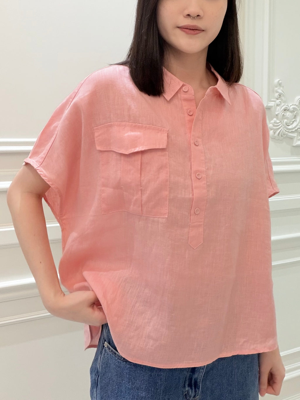 Pocket Linen Top