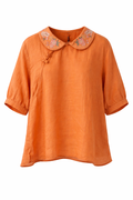 Scallop Collar Cheongsam Blouse
