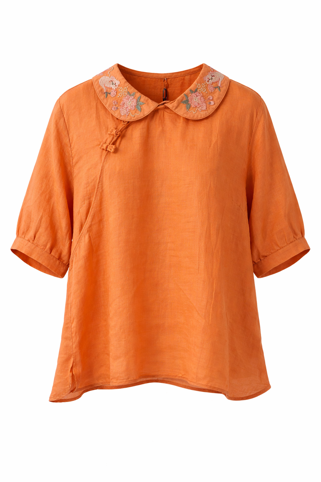 Scallop Collar Cheongsam Blouse