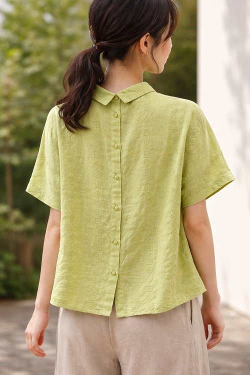 Aira Dual-Wear Linen Top