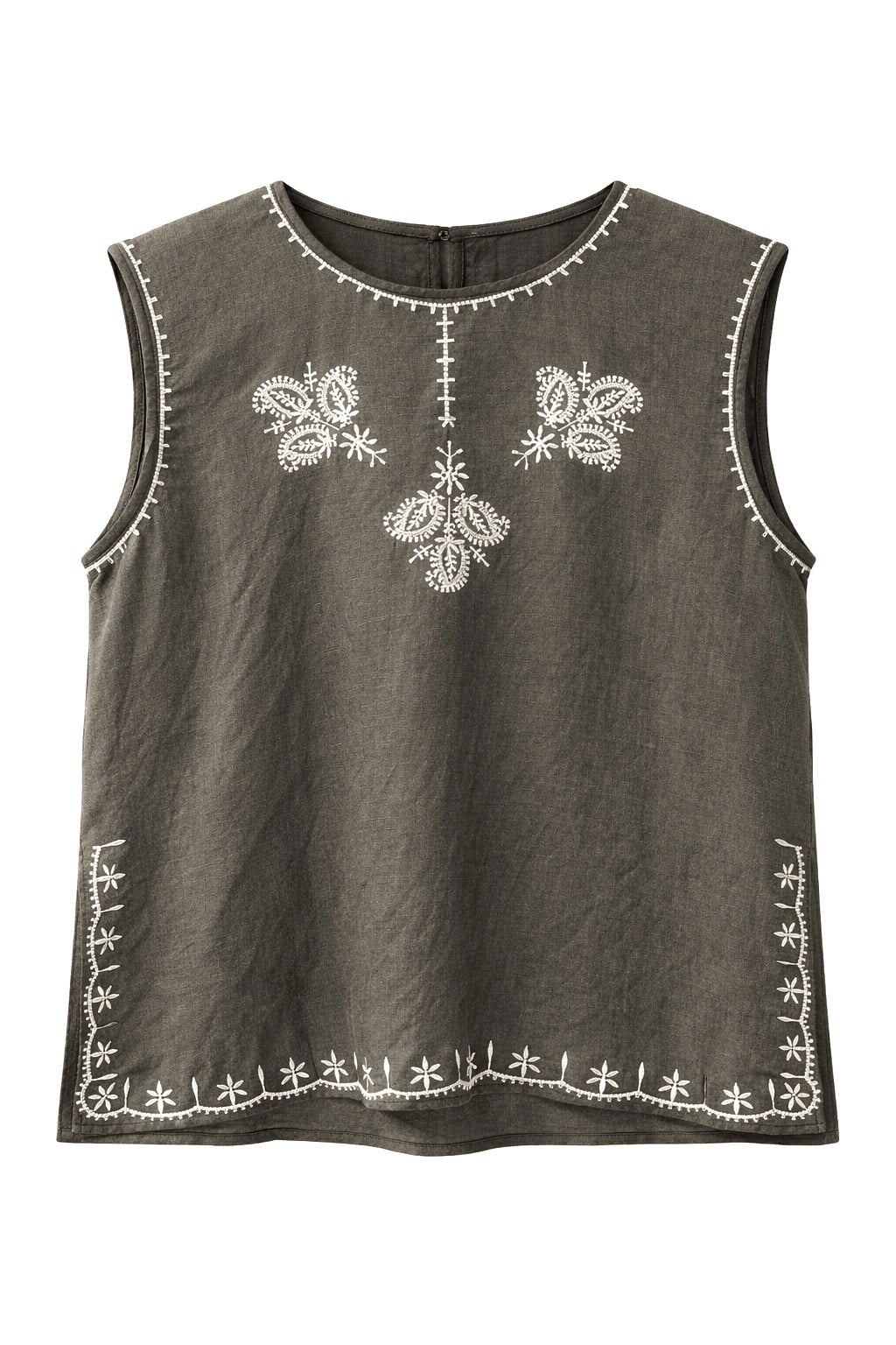 Sleeveless Embroidery Top