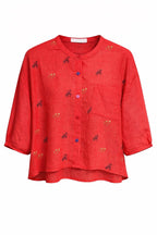 Summer Orchard Linen Top