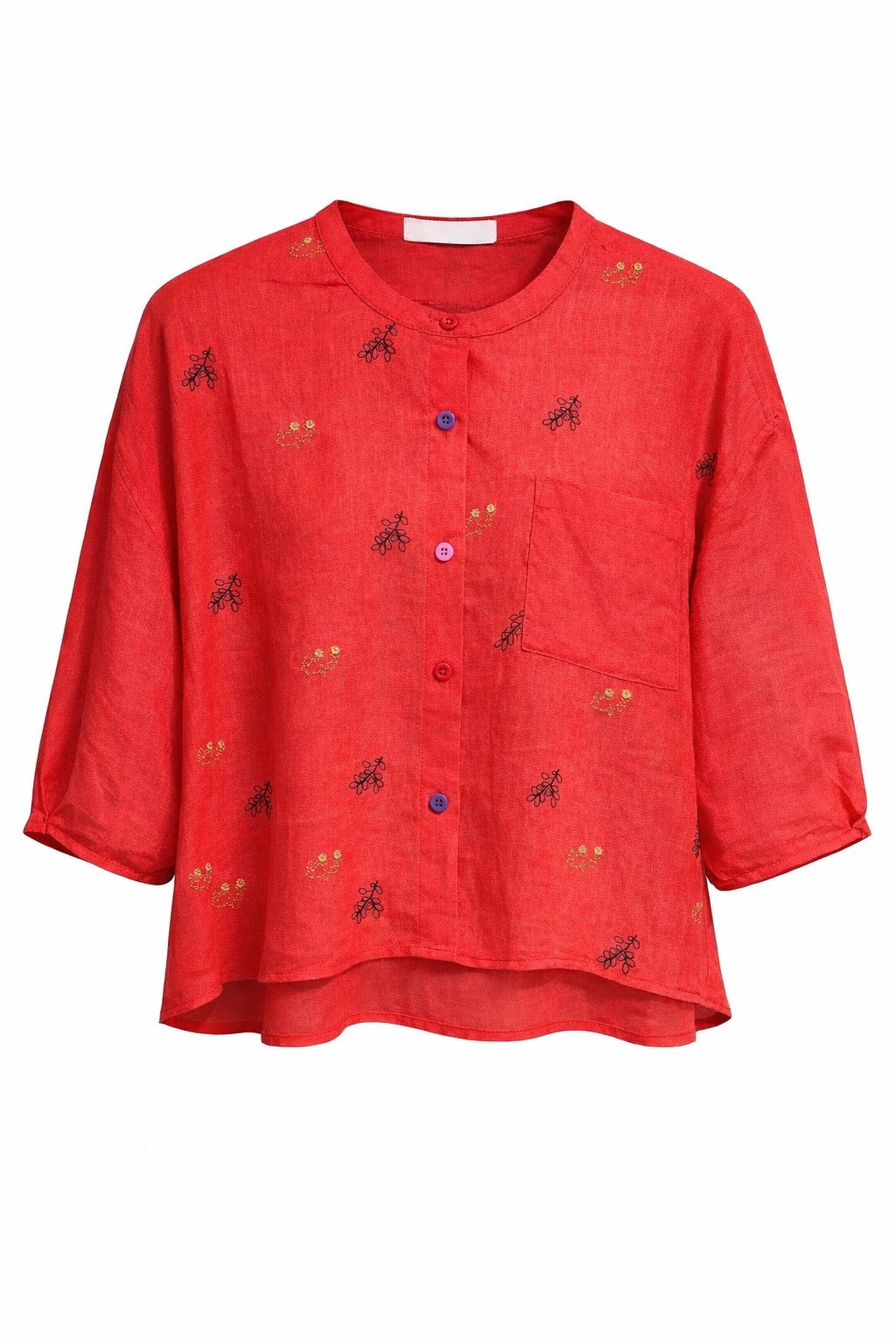 Summer Orchard Linen Top