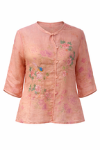 Peach Blossom Embroidered Top