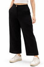 Minimal Linen Culotte Trousers