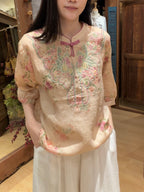 Serena Butterfly Embroidered Blouse