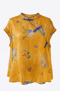 Golden Bloom Cheongsam Top