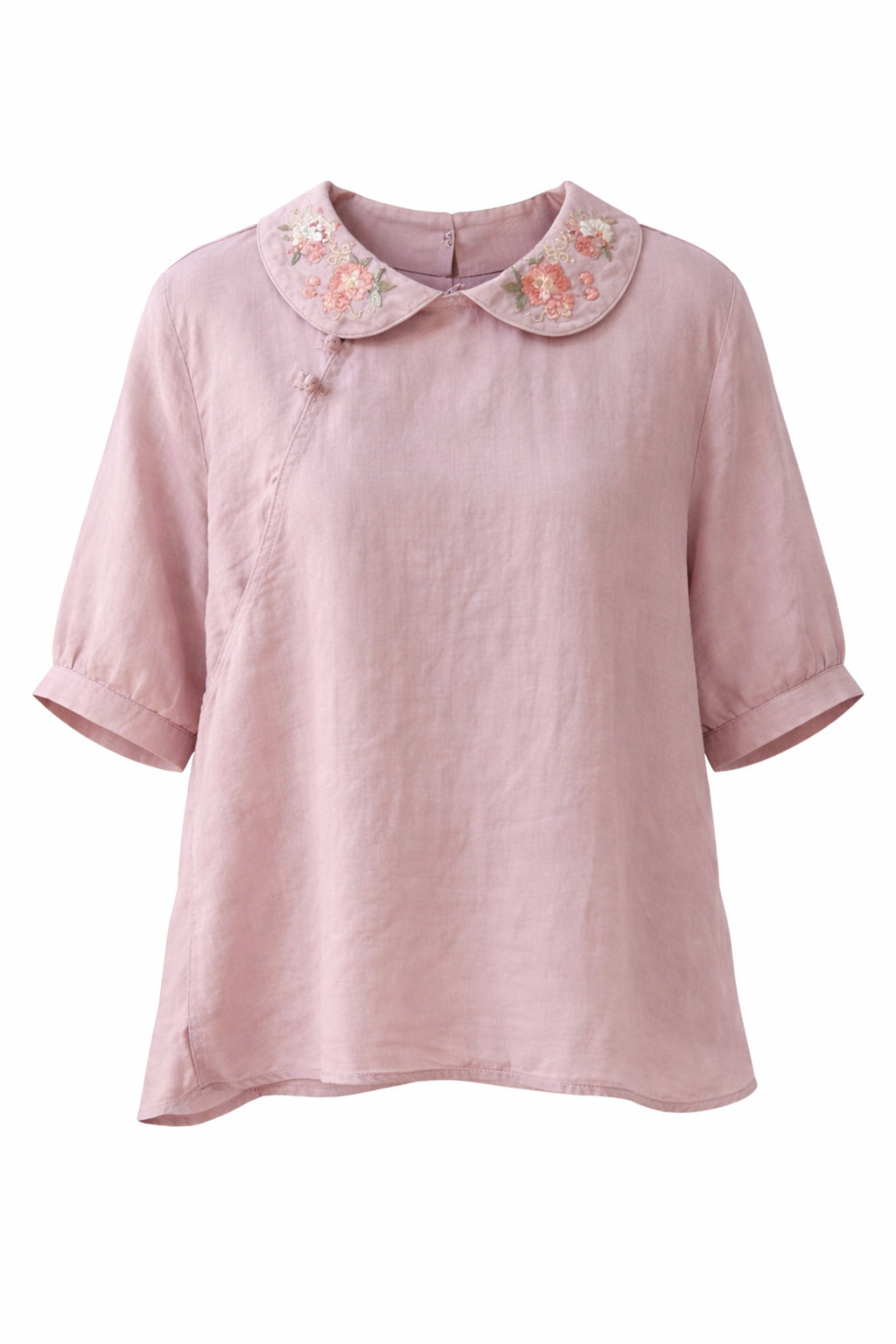 Scallop Collar Cheongsam Blouse