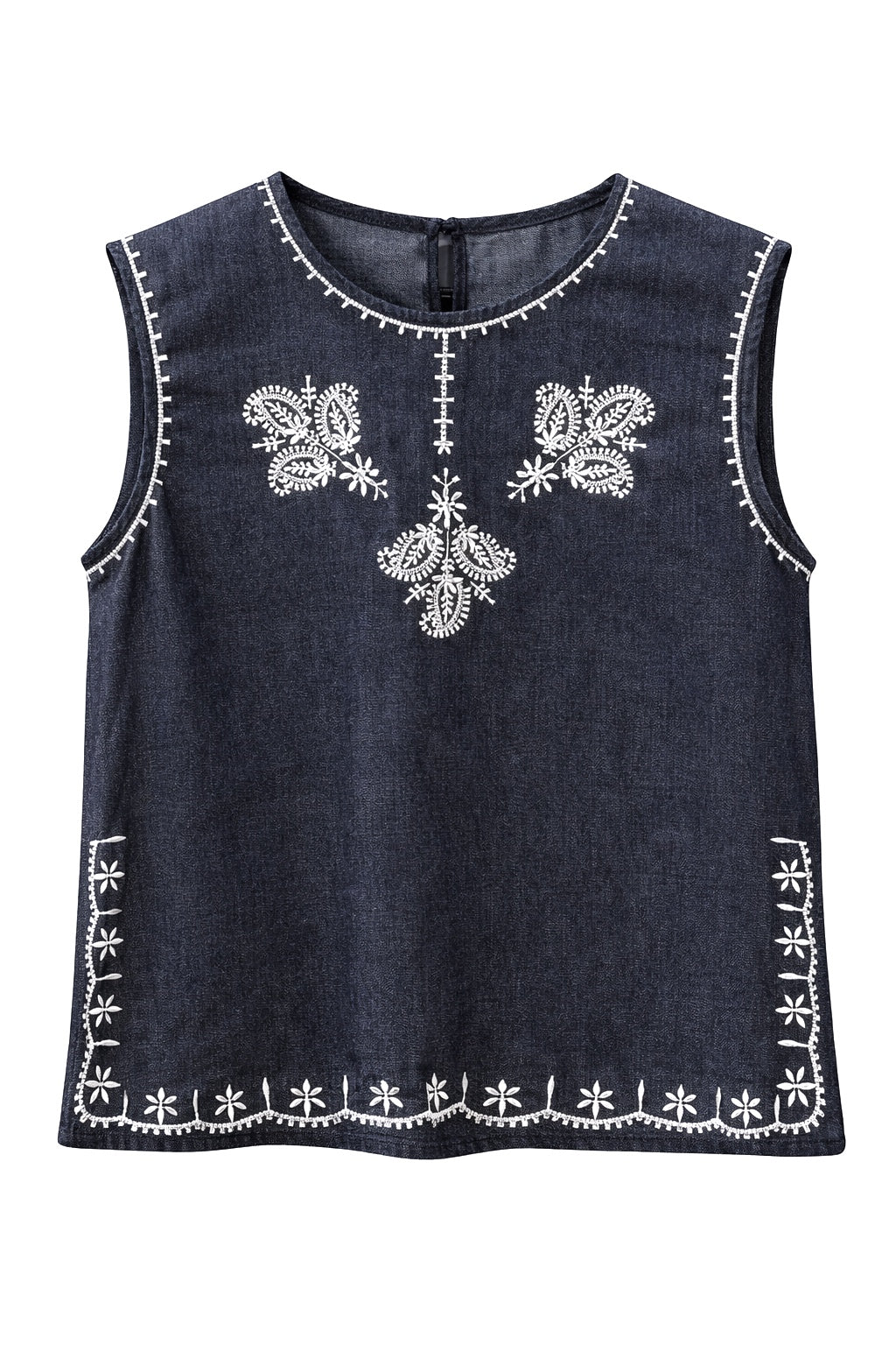 Sleeveless Embroidery Top