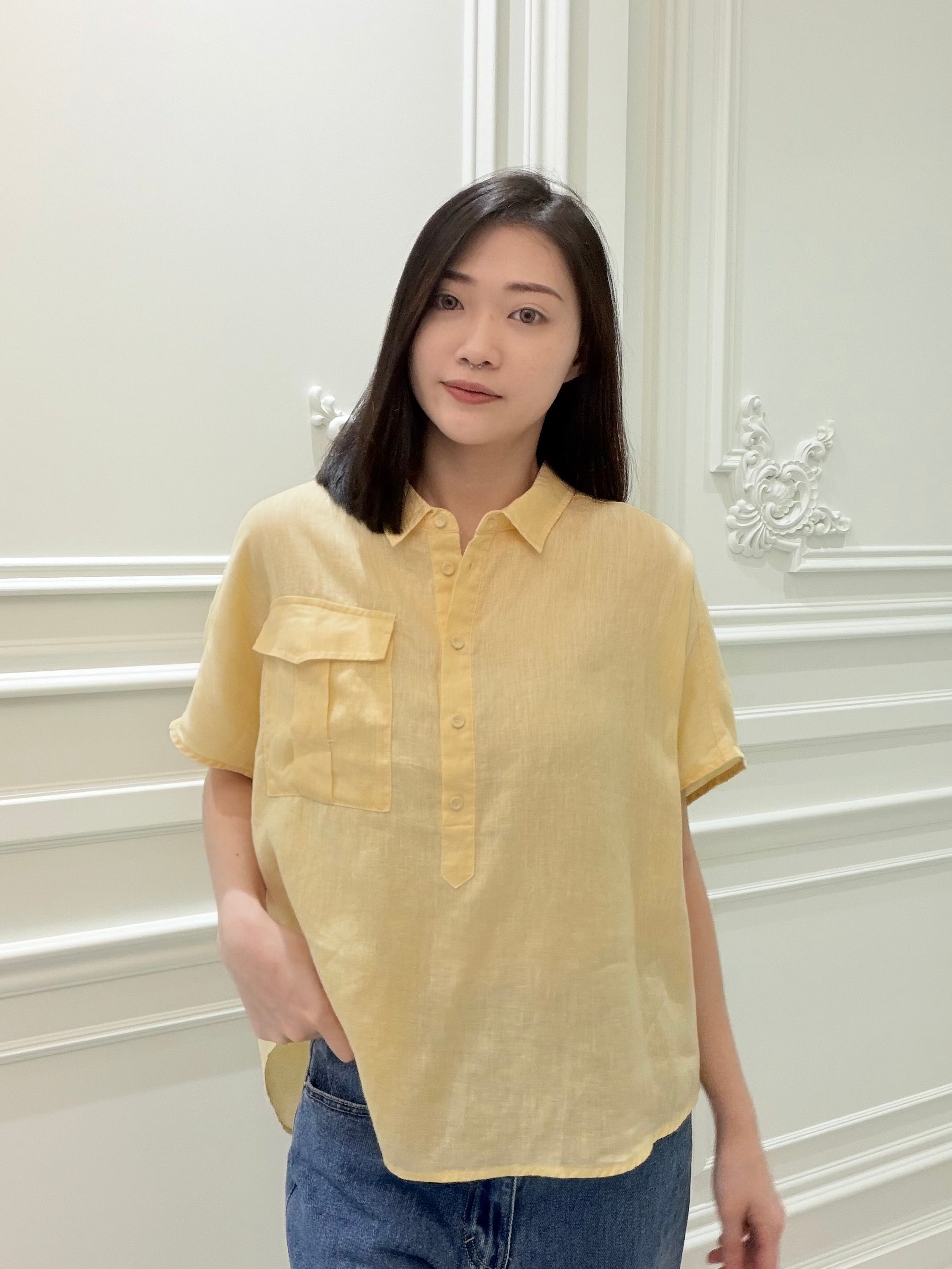 Pocket Linen Top