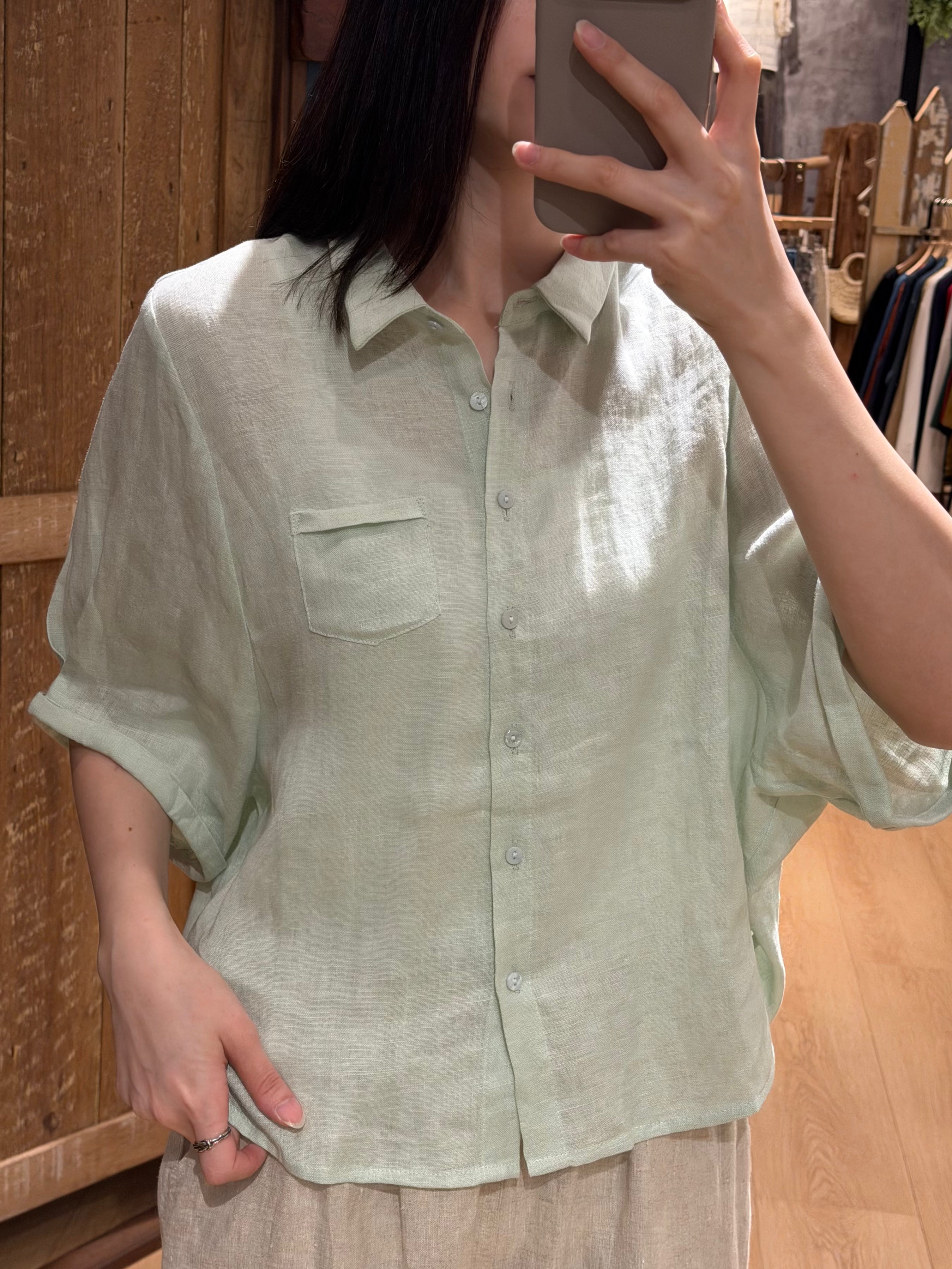 Ivory Pocket Collar Top