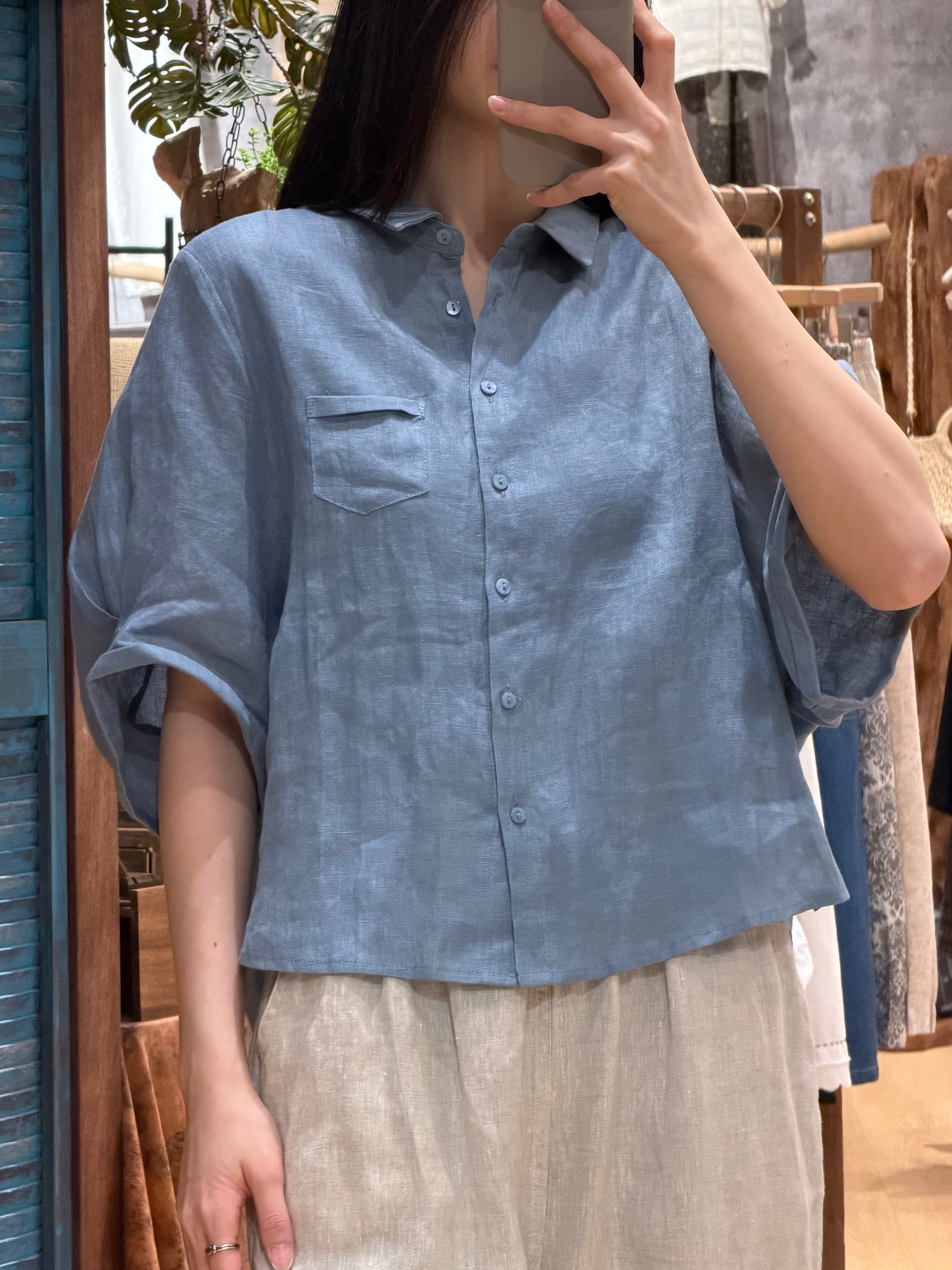 Ivory Pocket Collar Top