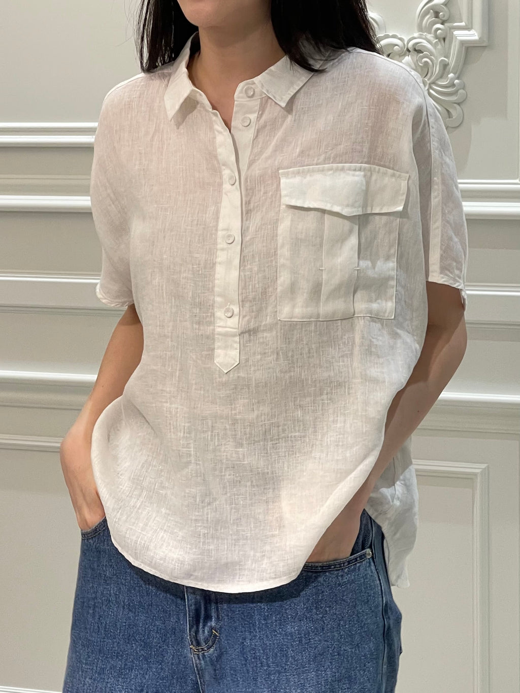Pocket Linen Top