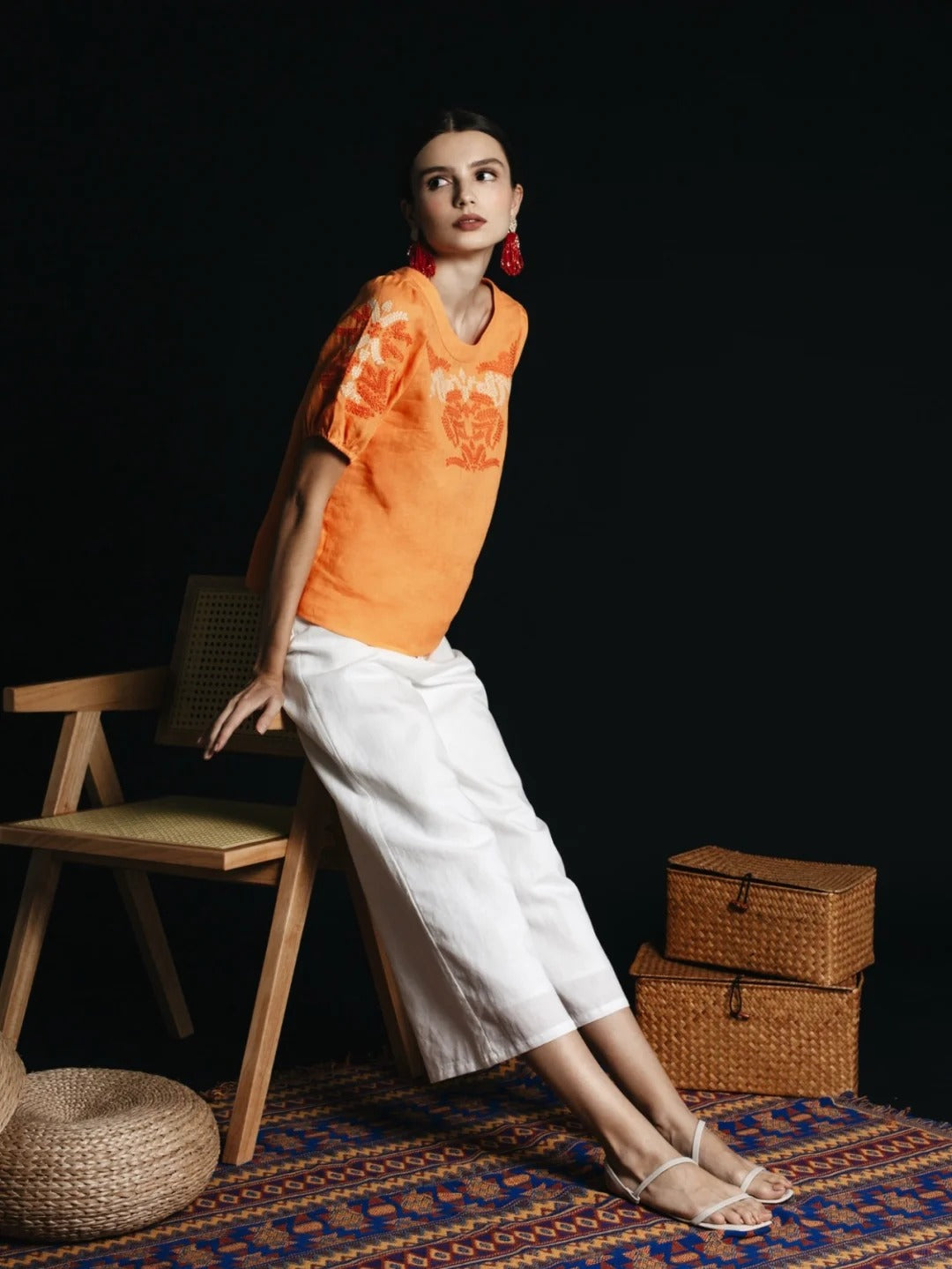 Petal Embroidered Blouse